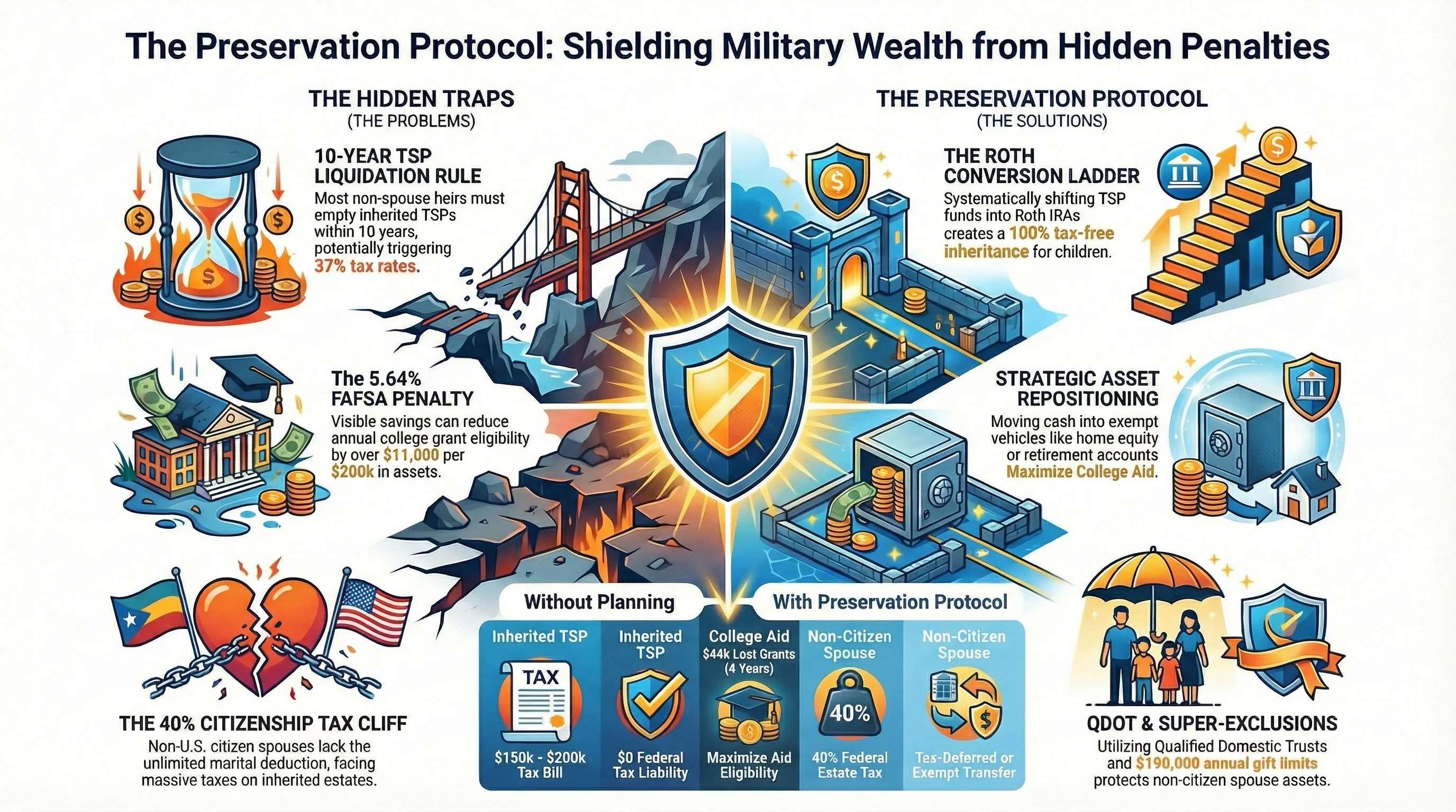 The Invisible Hand of Veteran Wealth Defense Infographic