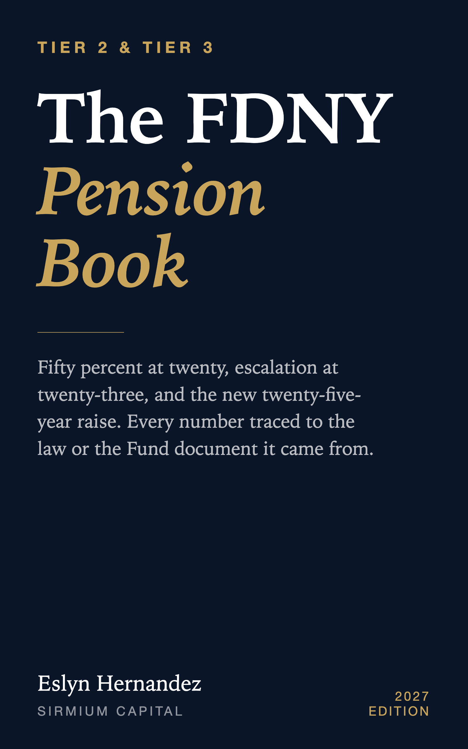 Cover of The FDNY Pension Book, 2027 Edition